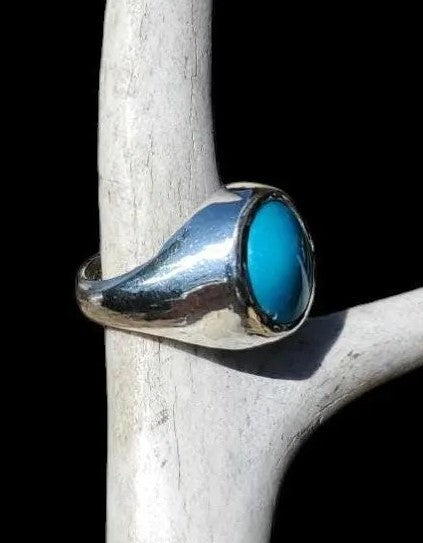 Blue Bird Mine Turquoise Ring, Size 10, R278