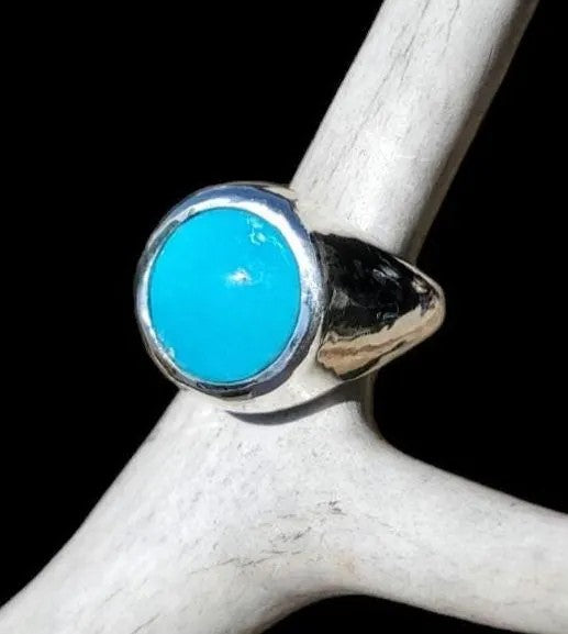 Blue Bird Mine Turquoise Ring, Size 10, R278
