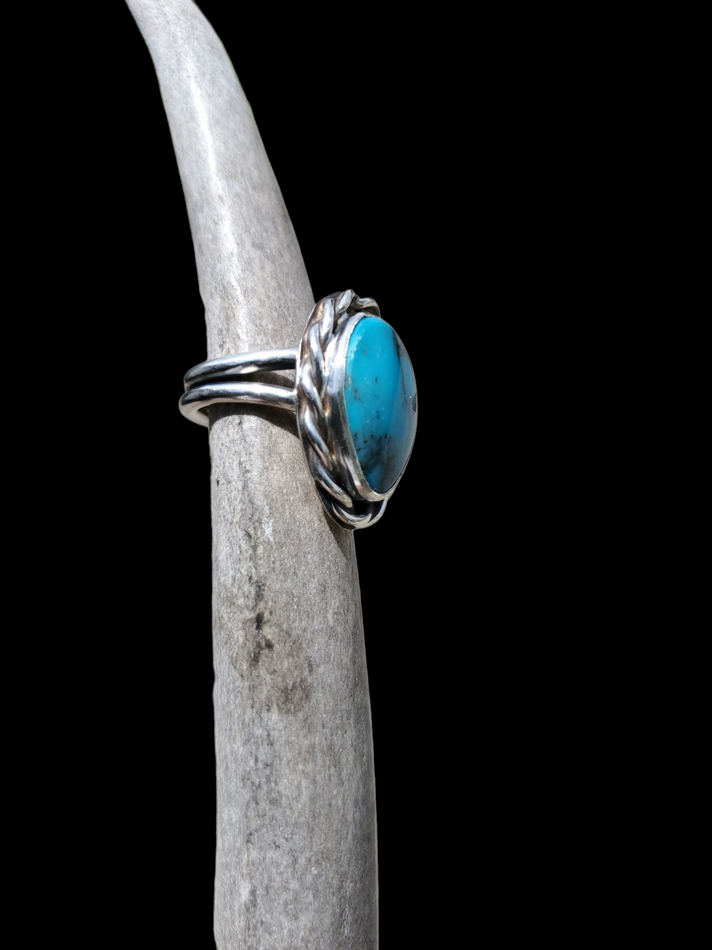 Bisbee Turquoise Ring, Size 5, R373
