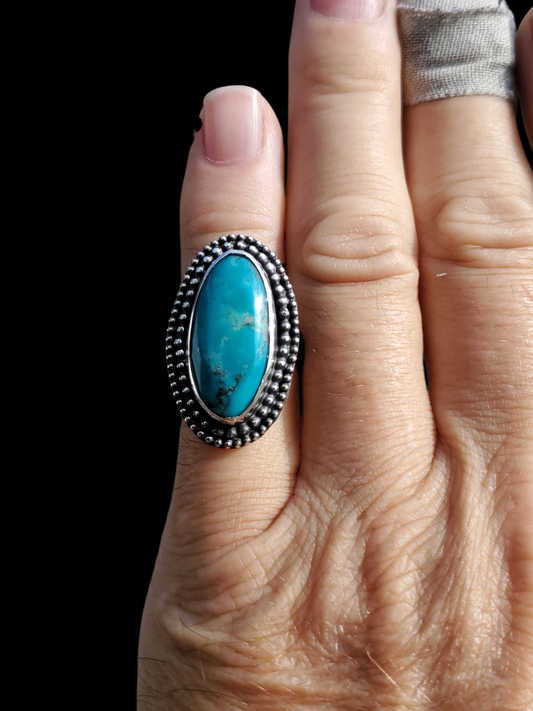 Ithica Peak Mine, Arizona Turquoise Ring, Size 6,  R391