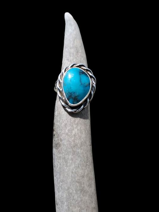 Bisbee Turquoise Ring, Size 5, R373