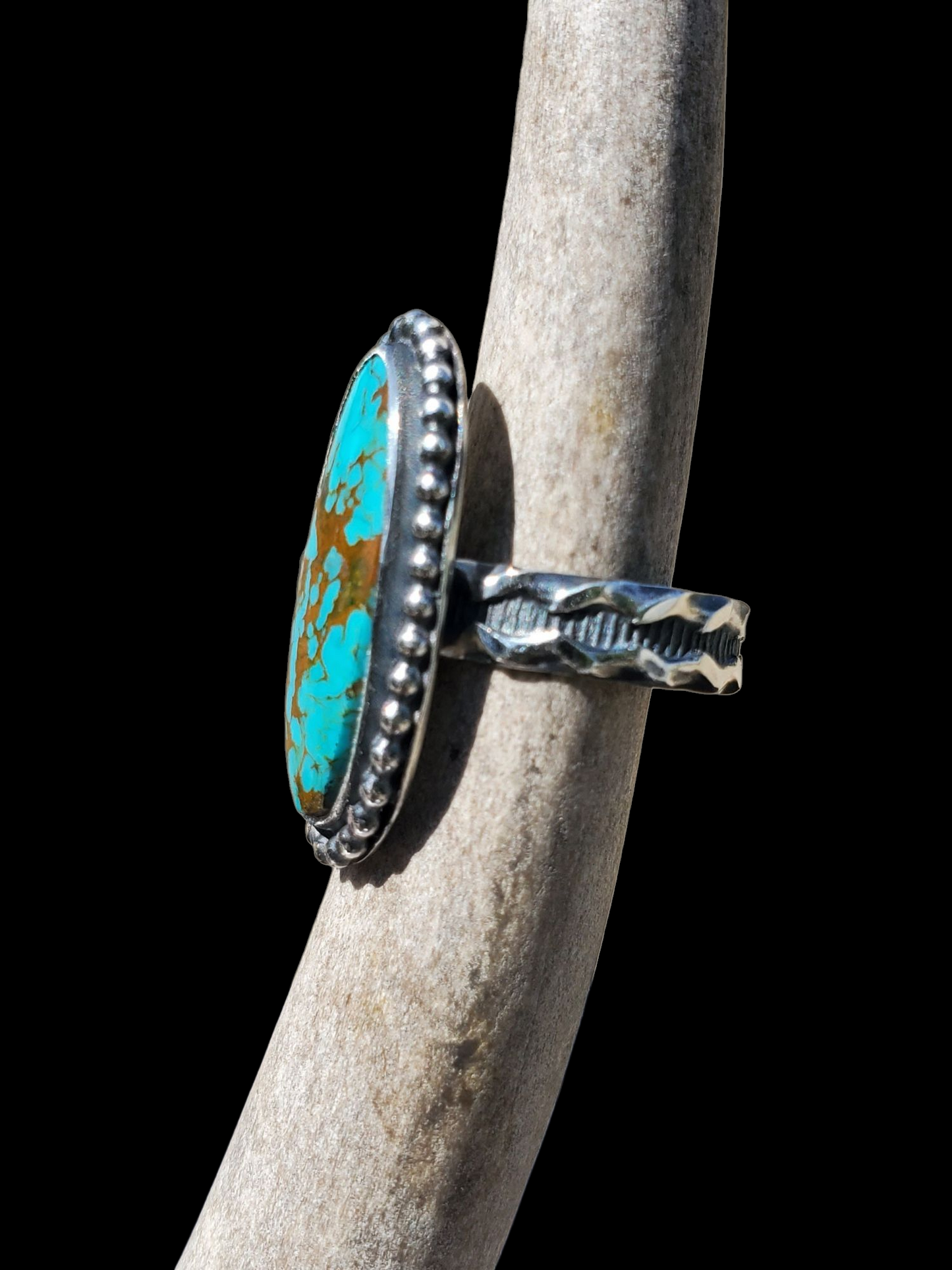 Southwest Turquoise Ring, Size 6, R344