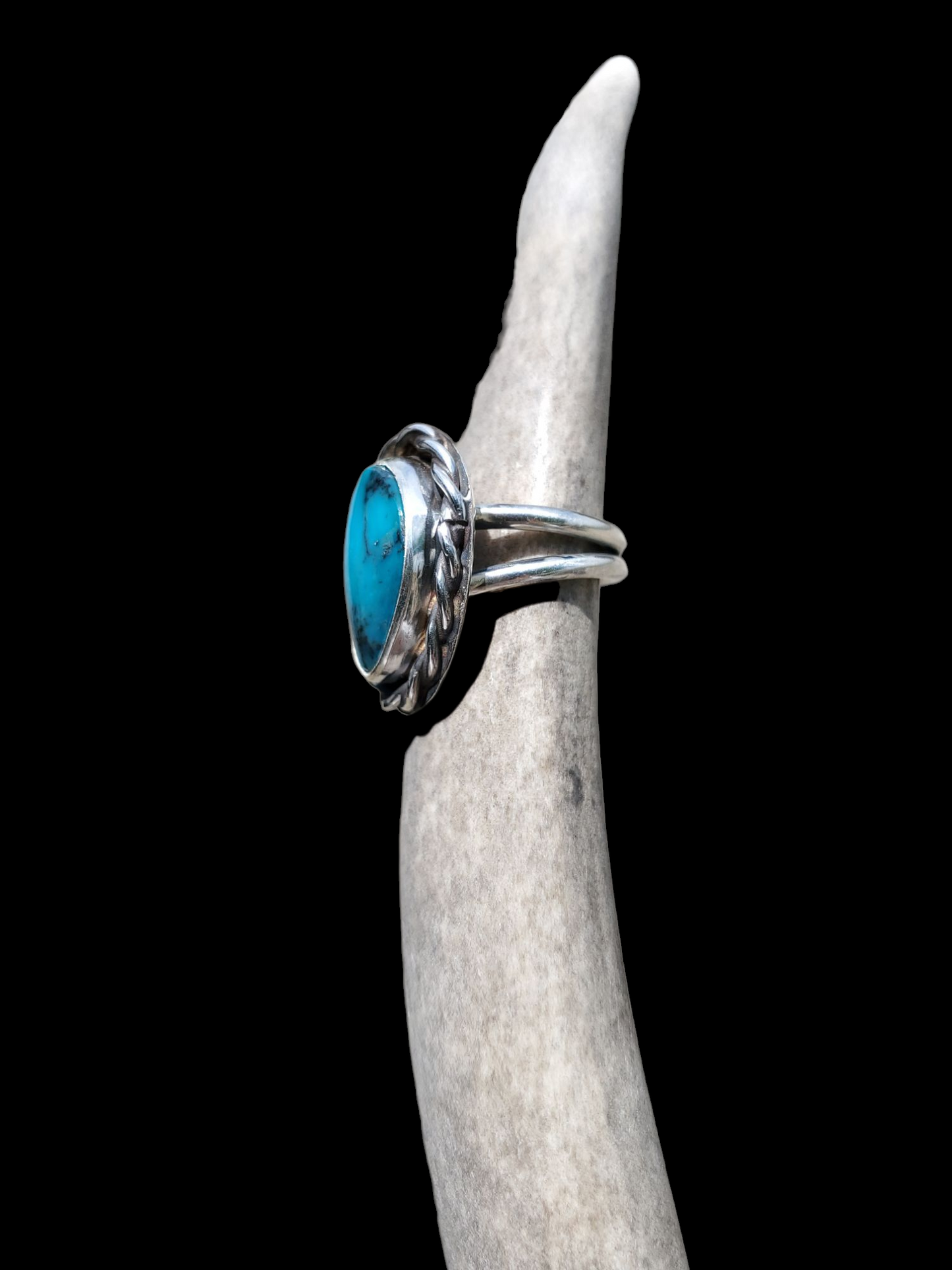 Bisbee Turquoise Ring, Size 5, R373