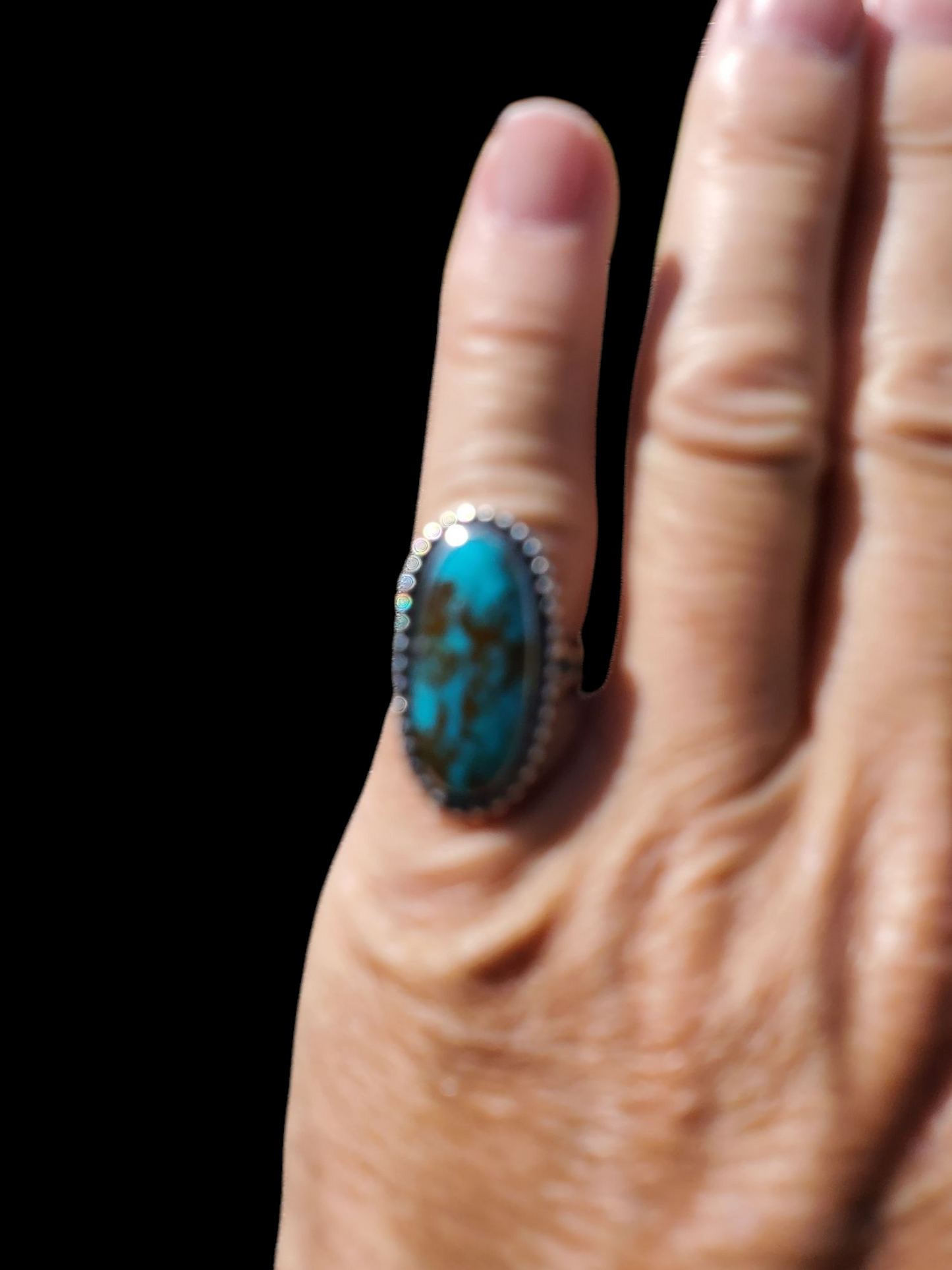 Southwest Turquoise Ring, Size 6, R344