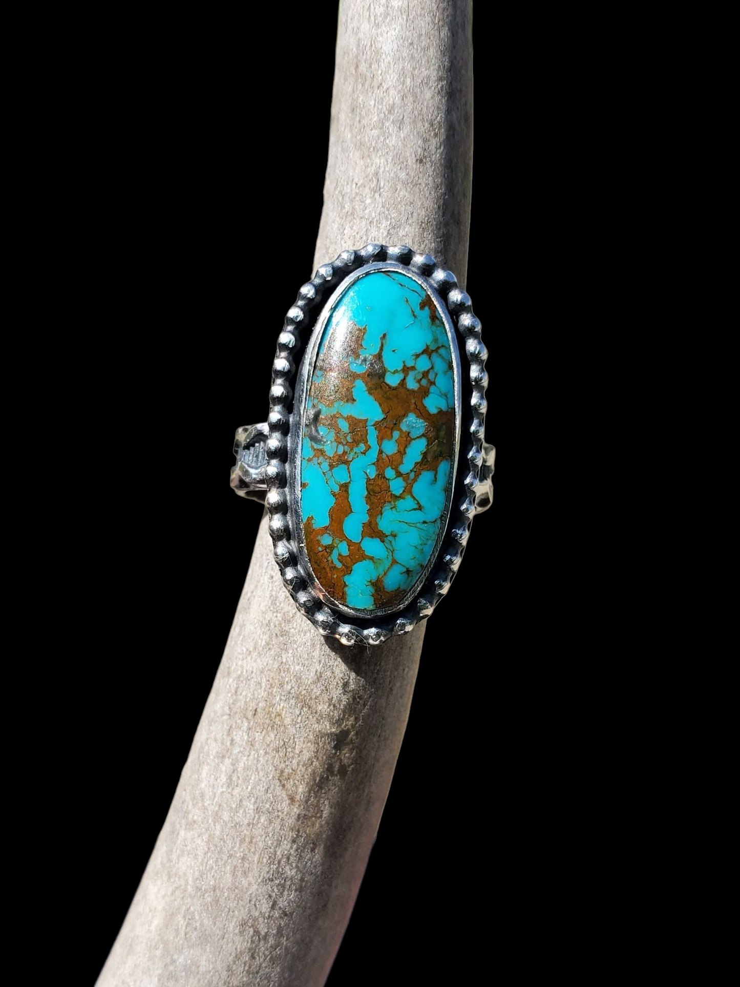 Southwest Turquoise Ring, Size 6, R344